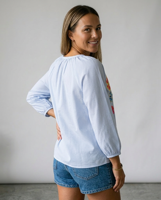 Bronte Embroidered Blouse 'Multicoloured' LIVE