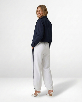 Connie Trackpants 'White & Navy' LIVE