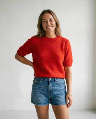 Elly Kid Mohair Jumper 'Red' LIVE