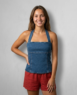 Nellie Halter Top 'Denim' SUNDAY