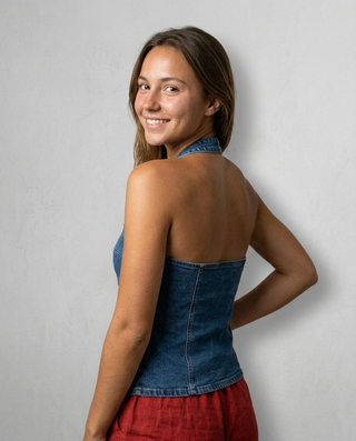Nellie Halter Top 'Denim' SUNDAY