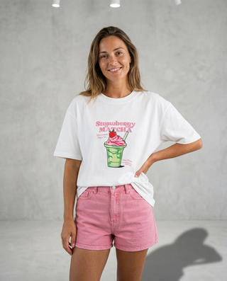 Strawberry Matcha T-Shirt 'White'