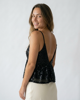 Lumiere Sequins Camisole 'Black' SUNDAY