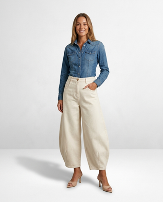 Lana Balloon Leg Jeans 'Cream'