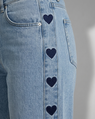 Milly Embroidered Hearts Jeans