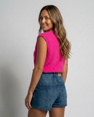 Halo Alpaca Sleeveless Knit 'Hot Pink' SUNDAY