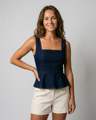 Zuela Top 'Dark Denim'