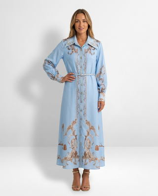 Marella Dress 'Blue & Brown'