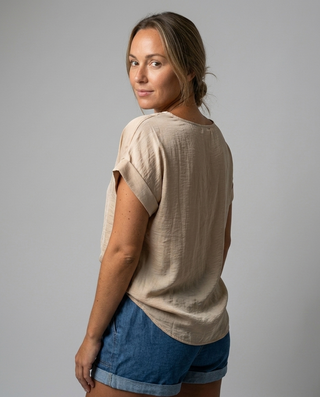 Cloud Viscose Top 'Beige'