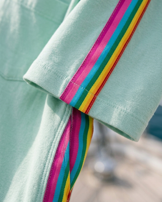 Isabella Rainbow Stripes Dress 'Mint Green'