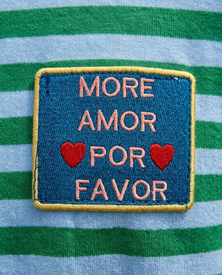 Amor Stripes Sweatshirt 'Baby Blue & Green'