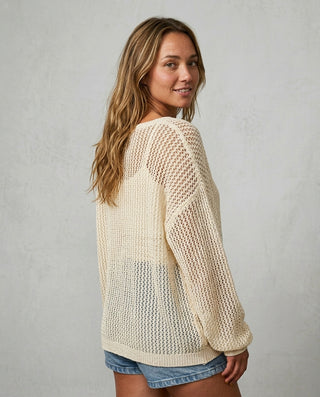 Heidi Star Knitted Jumper 'Cream & Baby Blue'