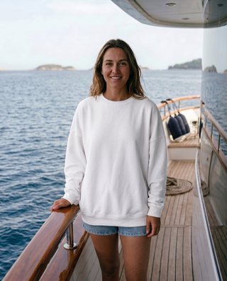 Good Vibes Cotton Sweatshirt 'White'
