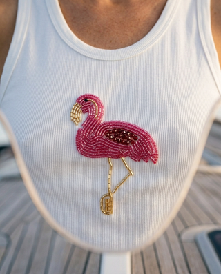 Lucia Flamingo Top 'Cream'