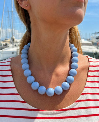 Dakota Beaded Necklace 'Baby Blue'