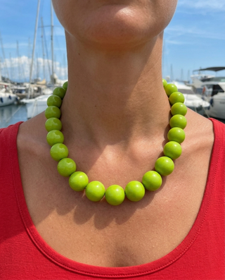 Dakota Beaded Necklace 'Lime Green'