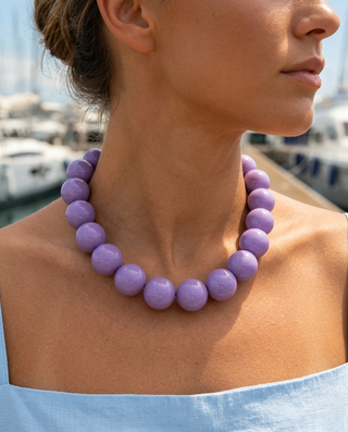 Dakota Beaded Necklace 'Lilac'