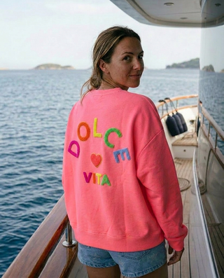Dolce Vita Cotton Sweatshirt 'Neon Pink'