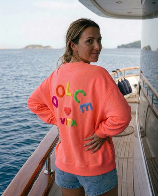 Dolce Vita Cotton Sweatshirt 'Neon Coral'