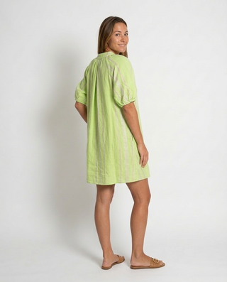 Veya Dress 'Lime Green & Silver'