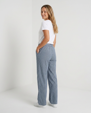 Mia Striped Trousers 'Navy & White' LIVE