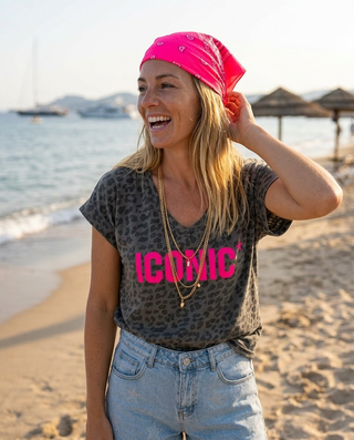 Wild Neon T-Shirt 'Leopard & Neon Pink'