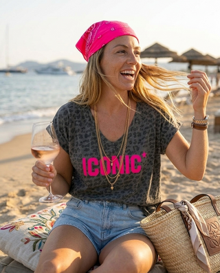 Wild Neon T-Shirt 'Leopard & Neon Pink'