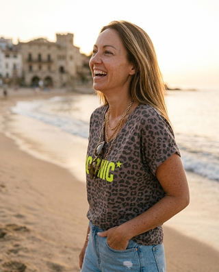 Wild Neon T-Shirt 'Leopard & Neon Yellow'