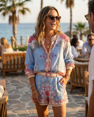 Citrus Belle Shirt 'Blue & Pink'