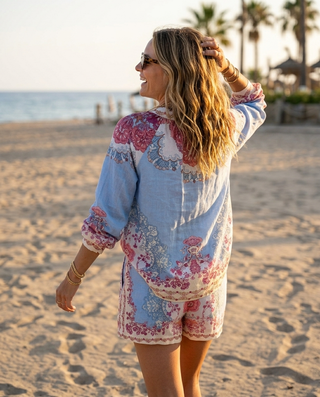 Citrus Belle Shirt 'Blue & Pink'