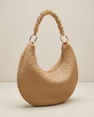 Dora Woven Faux Leather Bag 'Beige'
