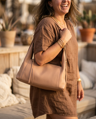 Emily Faux Leather Bag 'Nude'