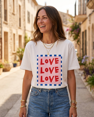 Love T-Shirt 'White' LIVE