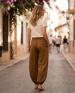 Cloud Balloon Leg Trousers 'Toffee'
