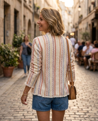 Sorrento Cotton Embroidered Jacket 'Multicoloured'