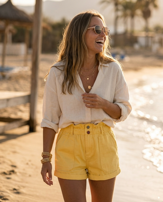 Sophie Denim Shorts 'Yellow'