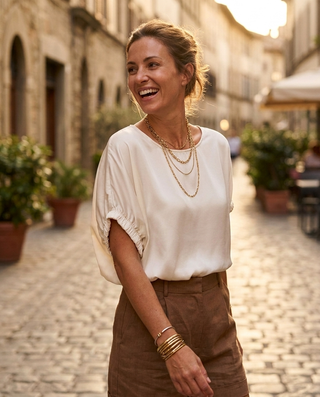Bluebell Viscose Blouse 'Cream' LIVE 23/7