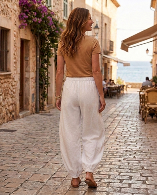 Cloud Balloon Leg Trousers 'White' HARD LAUNCH