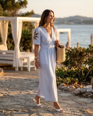 Skye Striped Dress 'Blue & White' LIVE 23/7