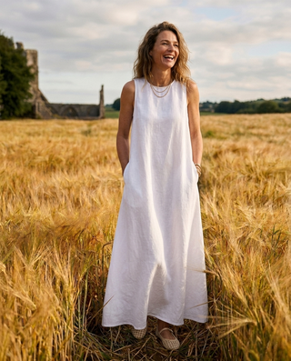 Monaco Viscose Dress 'White'