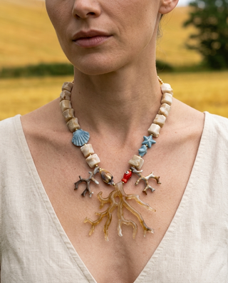 Coral Necklace 'Cream'