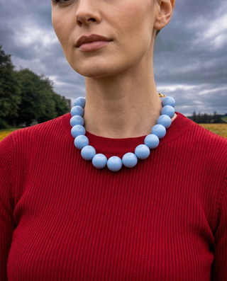 Dakota Beaded Necklace 'Baby Blue'