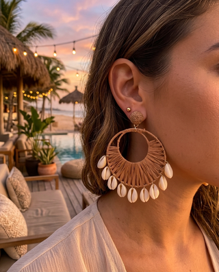 Salina Earrings 'Beige'