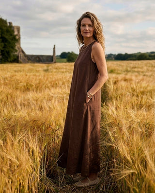 Monaco Viscose Dress 'Choco Brown'
