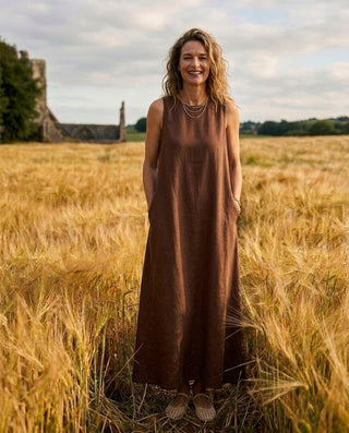 Monaco Viscose Dress 'Choco Brown'