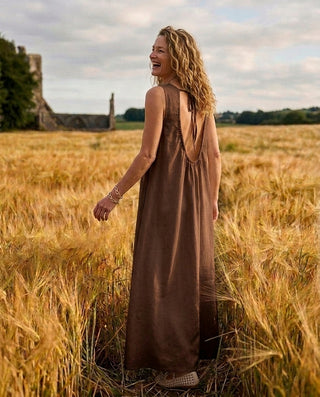 Monaco Viscose Dress 'Choco Brown'