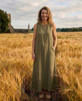 Monaco Viscose Dress 'Khaki'