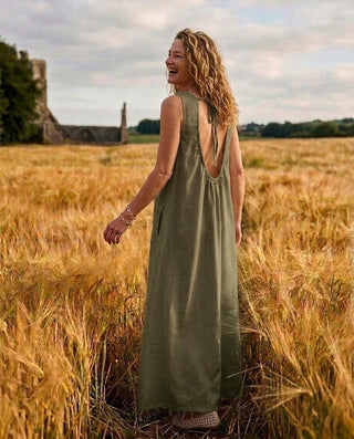 Monaco Viscose Dress 'Khaki'