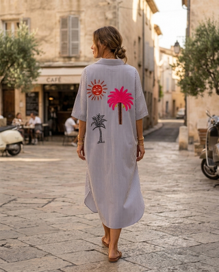 Celine Striped Embroidered Dress 'Multicoloured' LIVE 30/7