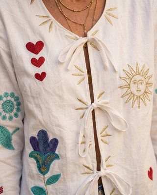 Moon Embroidered Jacket 'White'